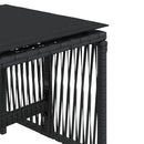 vidaXL 4 db fekete polyrattan kerti szék párnával 41 x 41 x 36 cm