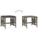 vidaXL 4 db szürke polyrattan kerti szék párnával 41 x 41 x 36 cm