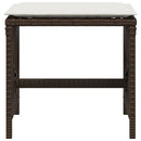 vidaXL 4 db barna polyrattan kerti szék párnával 41 x 41 x 36 cm