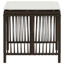 vidaXL 4 db barna polyrattan kerti szék párnával 41 x 41 x 36 cm