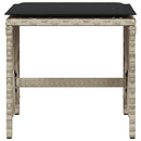 vidaXL 4db világosszürke polyrattan kerti szék párnával 41 x 41 x 36cm