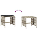 vidaXL 4db világosszürke polyrattan kerti szék párnával 41 x 41 x 36cm