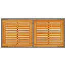 vidaXL szürke polyrattan akácfa lapos kerti asztal 115x54x74 cm