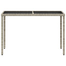 vidaXL szürke polyrattan üveglapos kerti asztal 115x54x74 cm