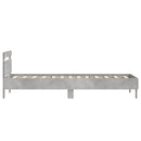 vidaXL betonszürke szövet ágykeret fejtámlával 75 x 190 cm