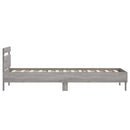 vidaXL szürke sonoma színű szövet ágykeret fiókokkal 75x190 cm