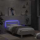 vidaXL fehér ágykeret fejtámlával és LED-világítással 100 x 200 cm