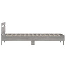 vidaXL szürke sonoma ágykeret fejtámlával és LED-ekkel 100 x 200 cm