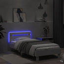 vidaXL fehér ágykeret fejtámlával és LED-világítással 90 x 200 cm