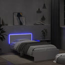 vidaXL fehér ágykeret fejtámlával és LED-világítással 100 x 200 cm