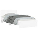 vidaXL fehér ágykeret fejtámlával és LED-világítással 100 x 200 cm