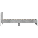 vidaXL betonszürke ágykeret fejtámlával és LED-világítással 90x190 cm