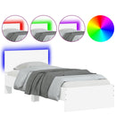vidaXL fehér ágykeret fejtámlával és LED-világítással 75 x 190 cm