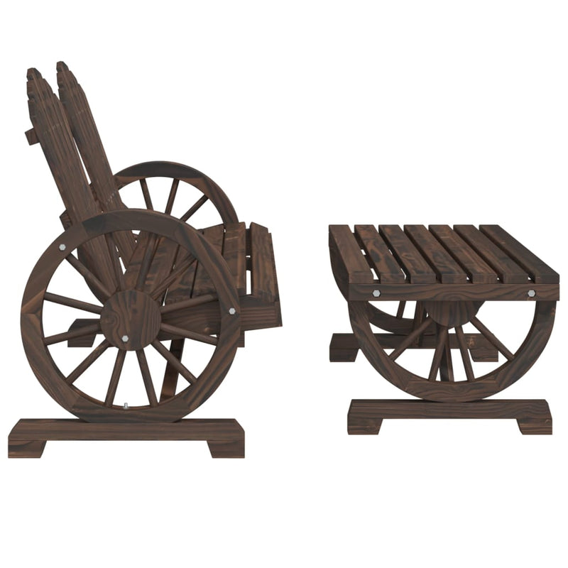 vidaXL 2 részes tömör fenyőfa kerti pihenőgarnitúra