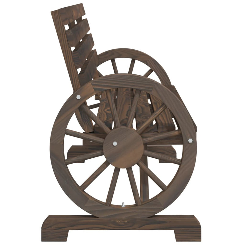 vidaXL 2 személyes tömör fenyőfa kerti pad