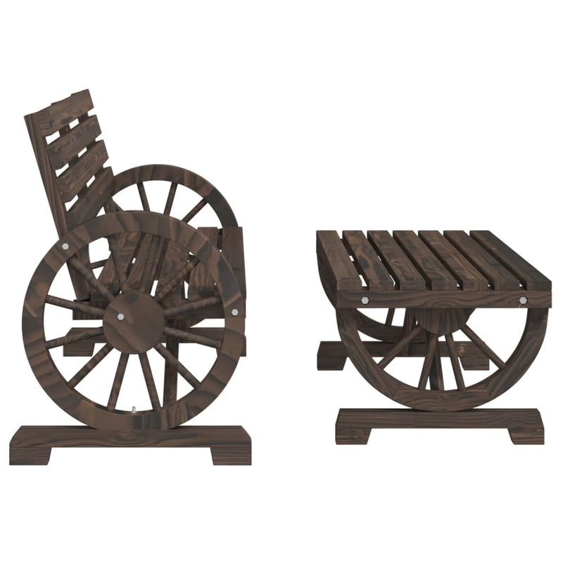 vidaXL 2 részes tömör fenyőfa kerti pihenőgarnitúra