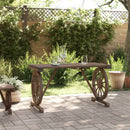 vidaXL tömör fenyőfa kerti asztal 115 x 55 x 65 cm