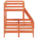 vidaXL viaszbarna tömör fenyőfa emeletes ágy 80 x 200/120 x 200 cm