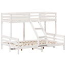 vidaXL fehér tömör fenyőfa emeletes ágy 90 x 200/140 x 200 cm