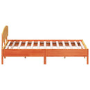 vidaXL viaszbarna tömör fenyőfa ágy matrac nélkül 200 x 200 cm