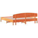 vidaXL viaszbarna tömör fenyőfa ágy matrac nélkül 200 x 200 cm