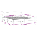vidaXL viaszbarna tömör fenyőfa ágy matrac nélkül 200 x 200 cm