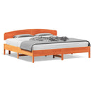 vidaXL viaszbarna tömör fenyőfa ágy matrac nélkül 200 x 200 cm