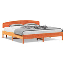 vidaXL viaszbarna tömör fenyőfa ágy matrac nélkül 180 x 200 cm