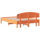 vidaXL viaszbarna tömör fenyőfa ágy matrac nélkül 150 x 200 cm