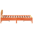 vidaXL viaszbarna tömör fenyőfa ágy matrac nélkül 140 x 200 cm