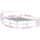 vidaXL viaszbarna tömör fenyőfa ágy matrac nélkül 140 x 200 cm