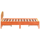 vidaXL viaszbarna tömör fenyőfa ágy matrac nélkül 140 x 190 cm