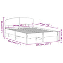 vidaXL viaszbarna tömör fenyőfa ágy matrac nélkül 140 x 190 cm