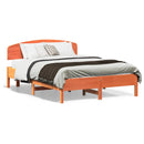 vidaXL viaszbarna tömör fenyőfa ágy matrac nélkül 135 x 190 cm