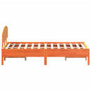 vidaXL viaszbarna tömör fenyőfa ágy matrac nélkül 120 x 190 cm