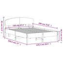 vidaXL viaszbarna tömör fenyőfa ágy matrac nélkül 120 x 190 cm