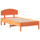 vidaXL viaszbarna tömör fenyőfa ágy matrac nélkül 75 x 190 cm