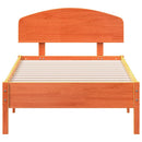 vidaXL viaszbarna tömör fenyőfa ágy matrac nélkül 75 x 190 cm