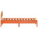 vidaXL viaszbarna tömör fenyőfa ágy matrac nélkül 75 x 190 cm