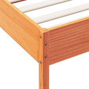 vidaXL viaszbarna tömör fenyőfa ágy matrac nélkül 75 x 190 cm