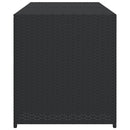 vidaXL fekete polyrattan kerti tárolóláda 283 L