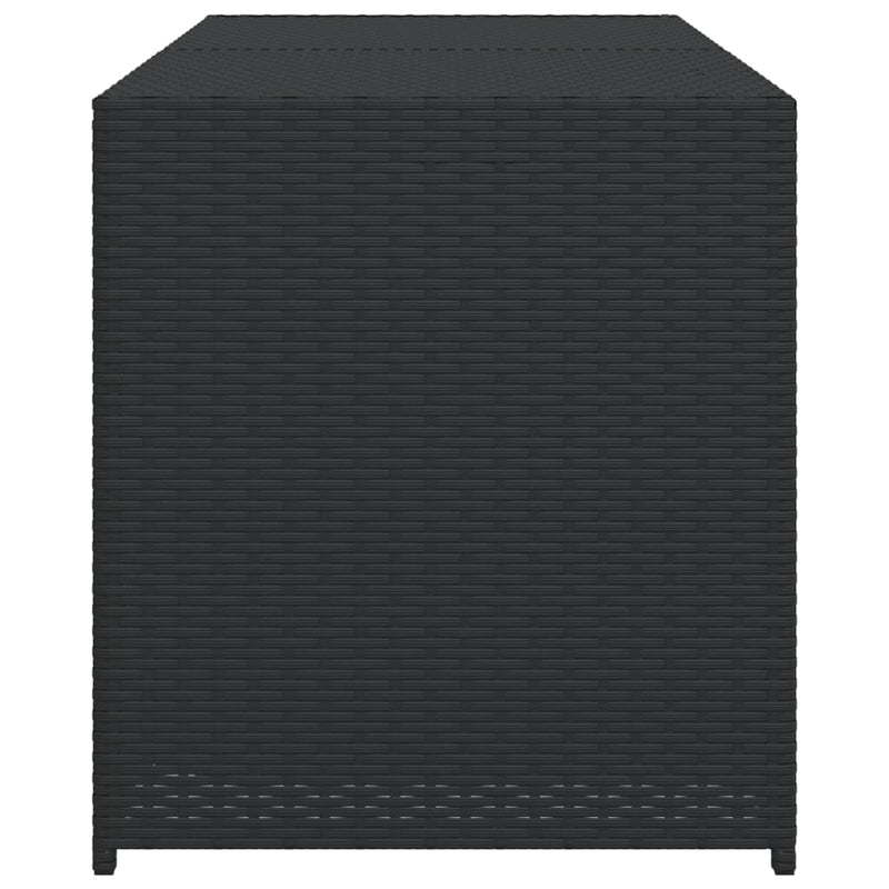 vidaXL fekete polyrattan kerti tárolóláda 283 L