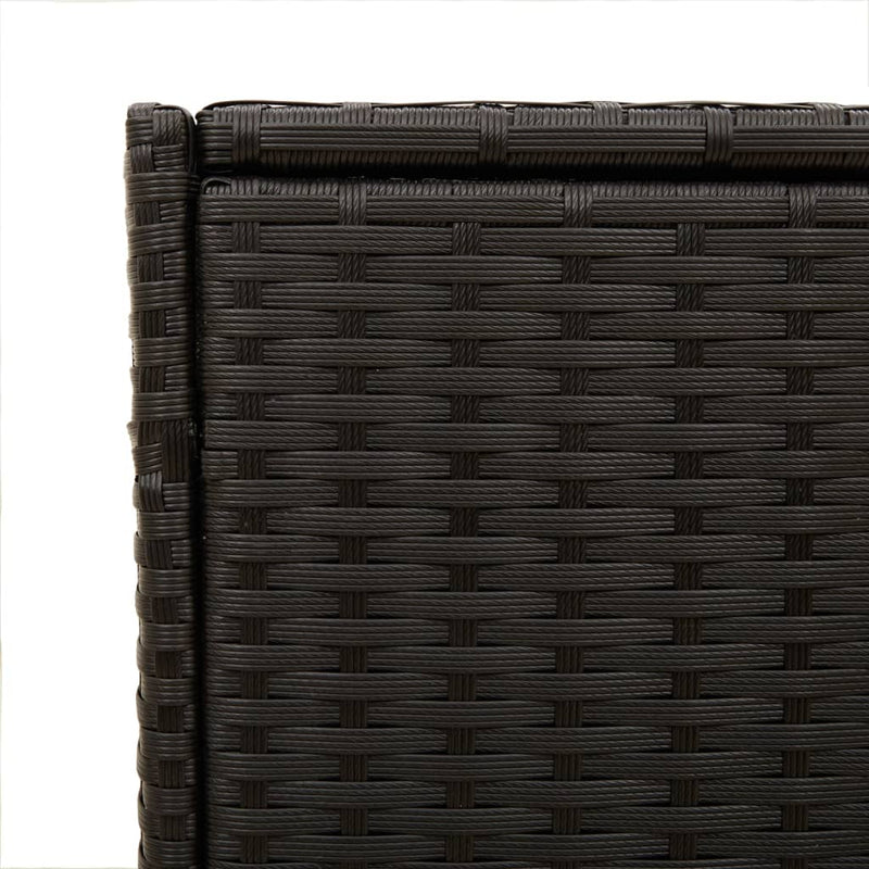 vidaXL fekete polyrattan kerti tárolóláda 283 L
