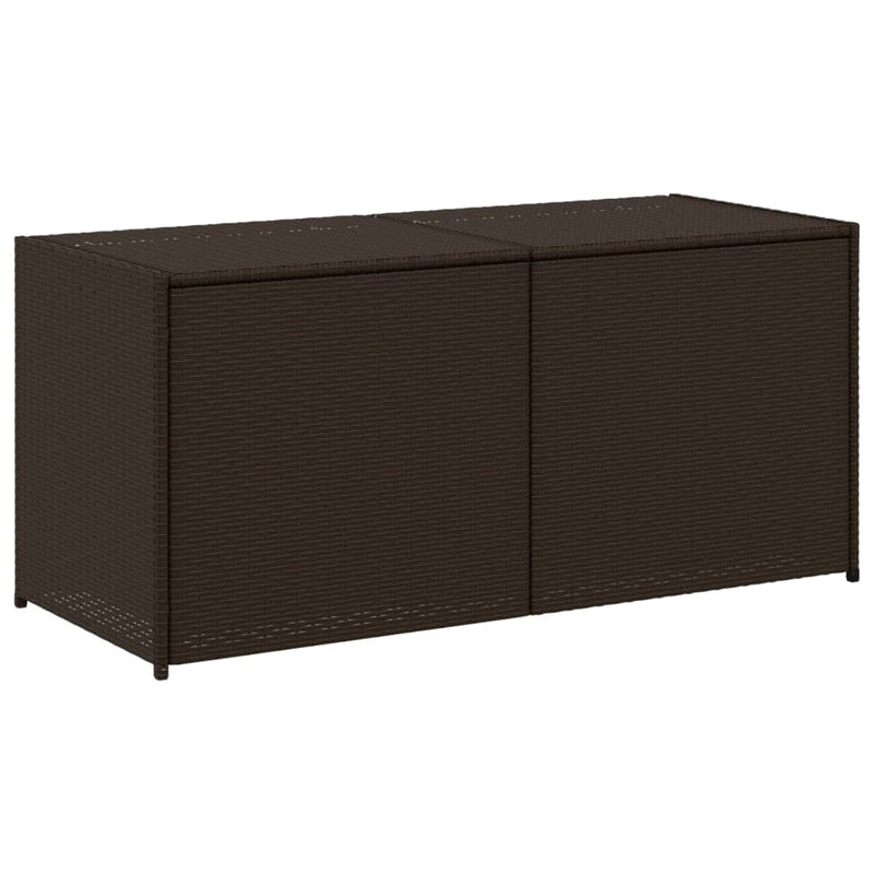 vidaXL barna polyrattan kerti tárolóláda 283 L