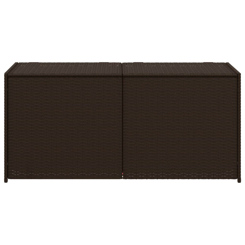 vidaXL barna polyrattan kerti tárolóláda 283 L