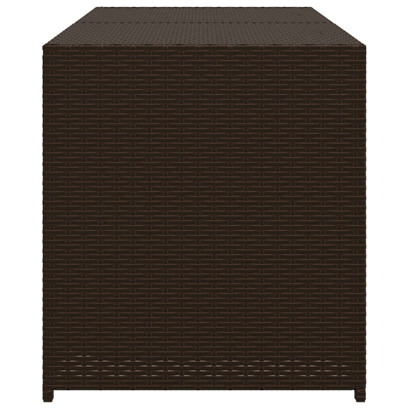 vidaXL barna polyrattan kerti tárolóláda 283 L