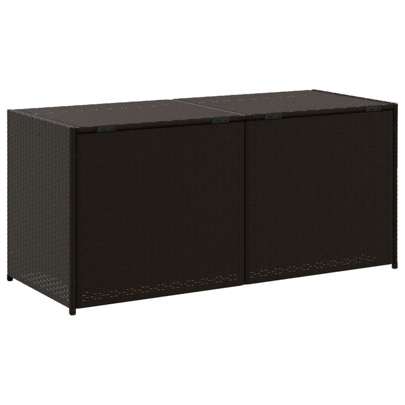 vidaXL barna polyrattan kerti tárolóláda 283 L