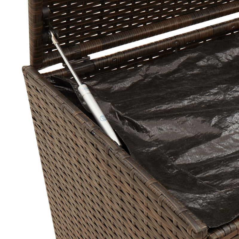 vidaXL barna polyrattan kerti tárolóláda 283 L