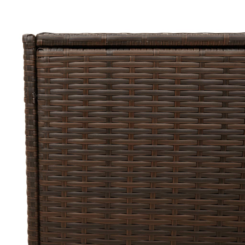 vidaXL barna polyrattan kerti tárolóláda 283 L