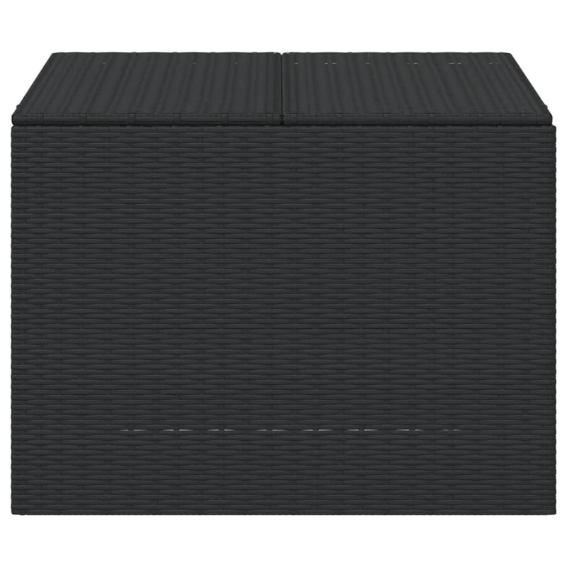 vidaXL fekete polyrattan kerti tárolóláda 291 L